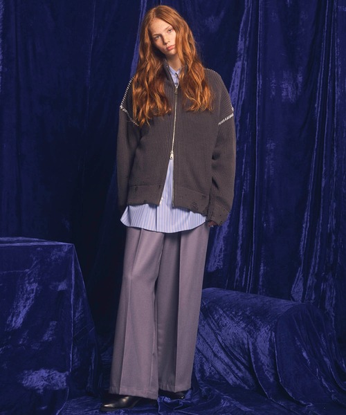 MAISON SPECIALドライバーズニット 完売品 ダメージ加工 美品 Snow Wash Damaged Prime-Over Drivers Knit