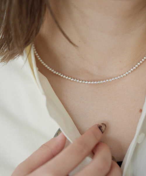 ナバホパール　ネックレス　スターリングシルバー ear PAPILLONNER（イア パピヨネ） ネックレス 「スターリングシルバー