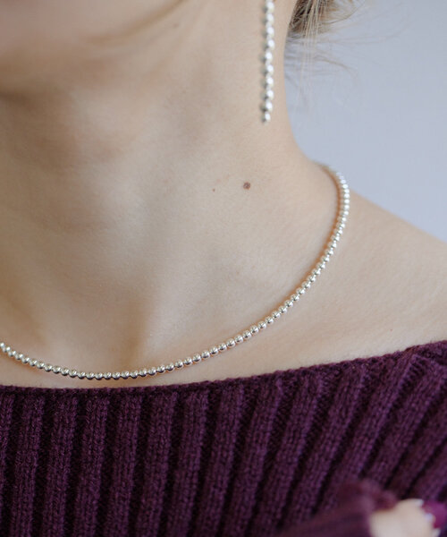 ナバホパール　ネックレス　スターリングシルバー ear PAPILLONNER ネックレス 「スターリングシルバー使用