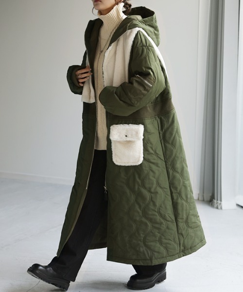 HUG.U（ハグユー） ma1 ma-1 リバーシブルロングMA-1 レディース