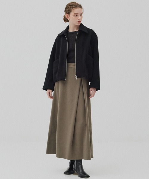 【美品】PUBLIC TOKYO ウールシャンブレーオーバーショートコート PUBLIC TOKYO（パブリックトウキョウ）の「ウールシャンブレーオーバー