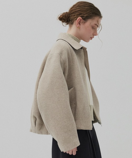 パブリックトウキョウ　ウールジップショートコート PUBLIC TOKYO（パブリックトウキョウ） ブルゾン アウター ウール