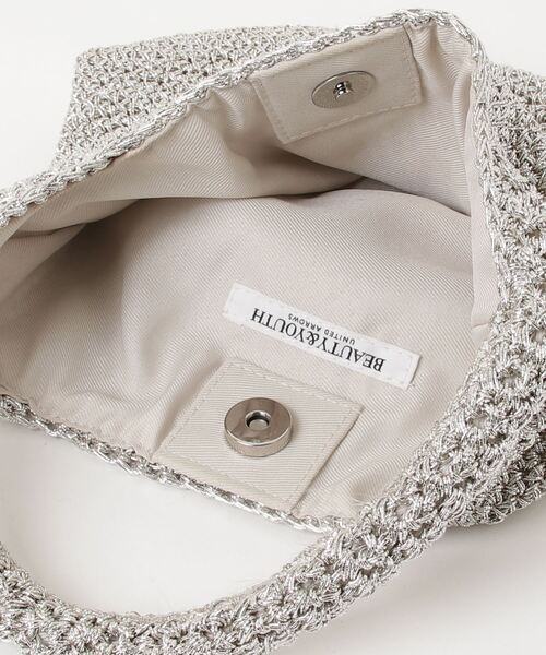 BEAUTY&YOUTH シルバー かごバッグ BEAUTY＆YOUTH UNITED ARROWS