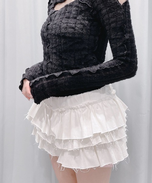 lilLilly（リルリリー） ジーンズ デニム デニムパンツ フリルデニム