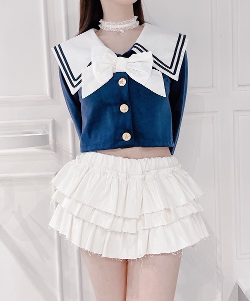 lilLilly（リルリリー） ジーンズ デニム デニムパンツ フリルデニム