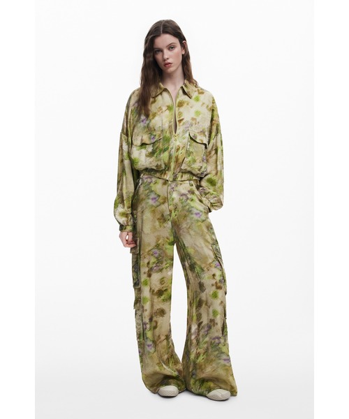 ミリタリージャケット モッズコート 「Desigual×Collina Strada」タイダイグラデーション オーバーサイズジャケット レディースの画像
