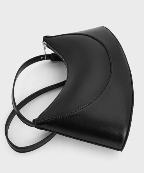 Charles and Keith シグリッド ショルダーバッグ ノワール CHARLES ＆ KEITH（チャールズ&キース） ショルダーバッグ バッグ