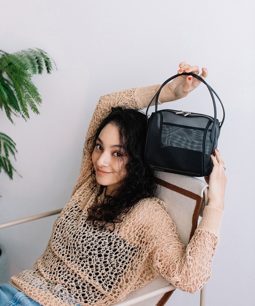 Beau’re ビュレ 2wayミニボストンバッグ ショルダー 新品 Beau're ボストンバッグ BEAURE ヴュレ 2WAY ドラム型 メッシュ