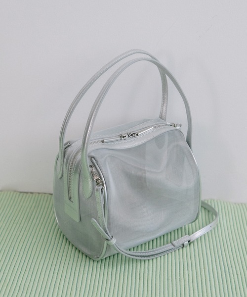 Beau’re ビュレ 2wayミニボストンバッグ ショルダー 新品 Beau're ボストンバッグ BEAURE ヴュレ 2WAY ドラム型 メッシュ