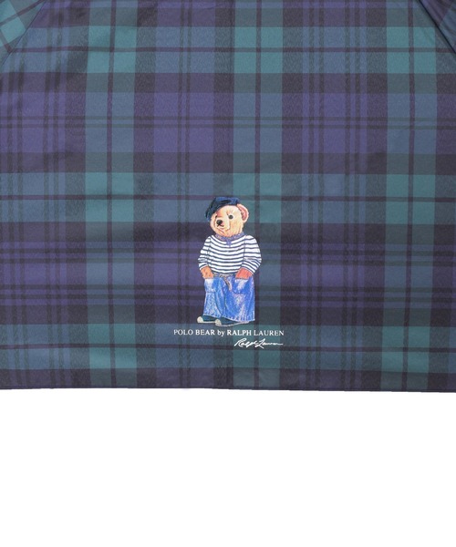 ポロテディベア チェック柄晴雨両用折りたたみパラソル。 POLO RALPH LAUREN（ポロ・ラルフローレン） 折りたたみ傘 折りたたみ