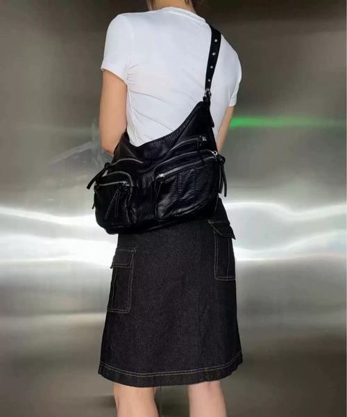 FREE STYLISTS ショルダーバッグ バッグ Y2K ハーフムーン多ポケット