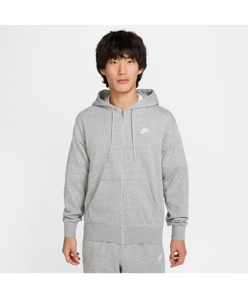 Nike フルジップ フード付きパーカー S グレー NIKE（ナイキ） パーカー クラブ FT L/S フルジップフーディ メンズ