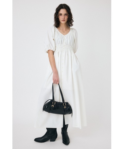 MOUSSY ワンピース WAIST GATHER ロングドレス : ZOZOTOWN Yahoo