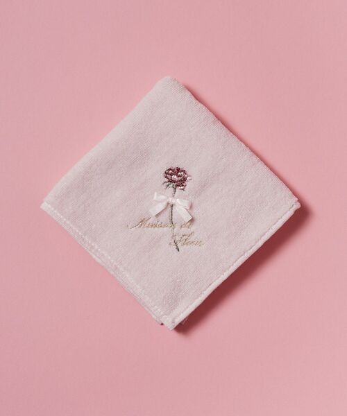 Maison de FLEUR（メゾンドフルール） ハンカチ ローズ刺繍タオル