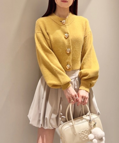 STONE  スナイデルニット カーディガン SNIDEL（スナイデル） ニットカーディガン FREE マスタード レディース