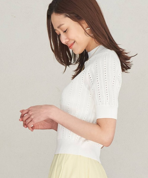ANAYI 「ANAYI」 半袖ニット 38 ピンク レディース : ZOZOTOWN