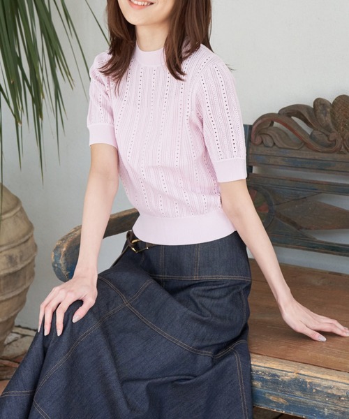 ANAYI♡アナイ アンサンブル ピンク 半袖ニット+カーディガン 38 ANAYI 「ANAYI」 半袖ニット 38 ピンク レディース : ZOZOTOWN