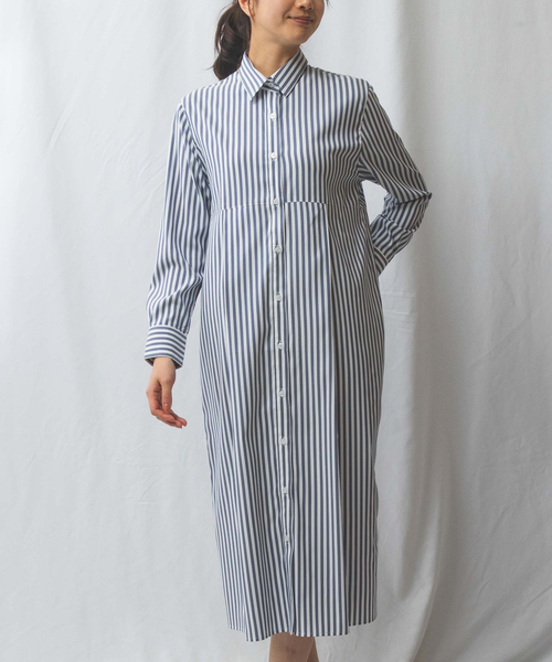 NARACAMICIE ワンピース 「NARACAMICIE」ストライプシャツ