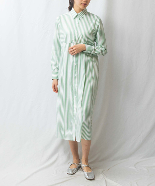 NARACAMICIE ワンピース 「NARACAMICIE」ストライプシャツ