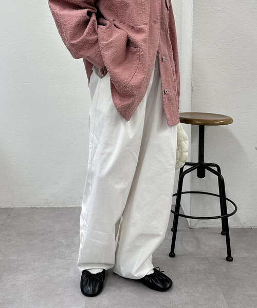 w closet パンツ 「2サイズ展開」イージーコクーンパンツ