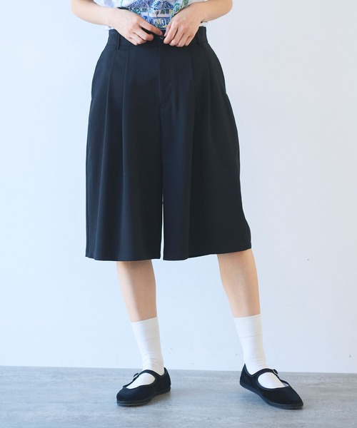 良質  yuni パンツ ウォッシャブルサマーウール ハーフパンツ パンツ