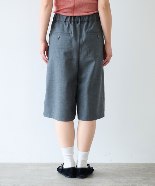yuni パンツ ウォッシャブルサマーウール ハーフパンツ
