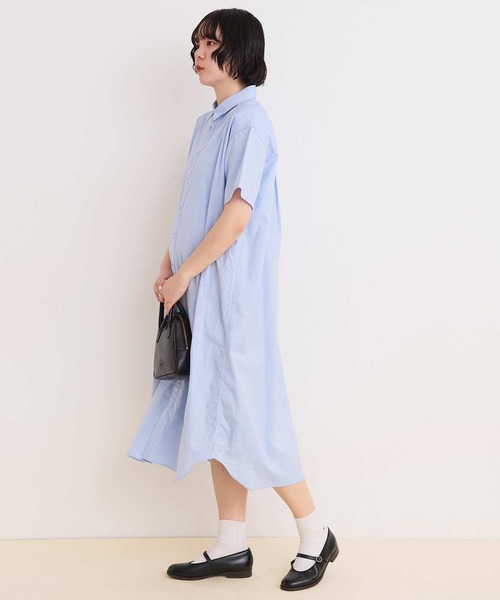 大人 半袖 リュクス プリーツ シャツワンピース 2色 楽天市場】【アウトレットセール】 返品交換不可 スキッパー
