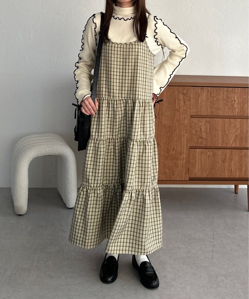 「kutir」 タートルネックニット FREE グリーン レディース_画像3