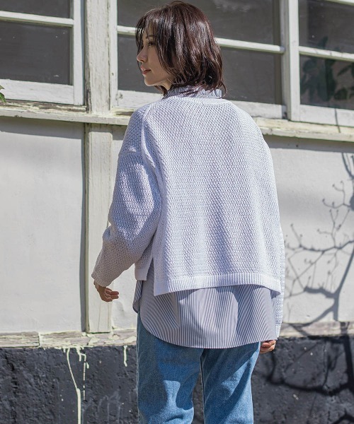 LAUTREAMONT ニット セーター ドライタッチバスケット編みニット