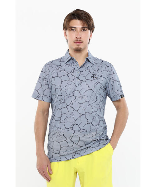 PING パターンプリント 半袖ポロシャツ Lサイズ PING APPAREL】ピンメッシュ半袖ポロシャツ ＜NATIVE＞ (MENS