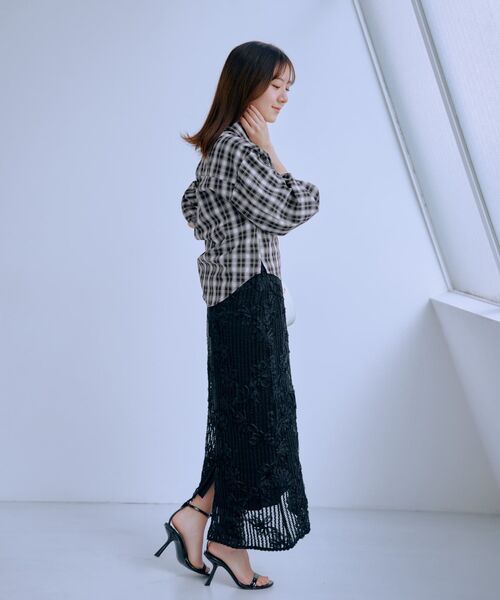 ブラウス シャツ 2wayカシュクールチェックシャツ 「低身長