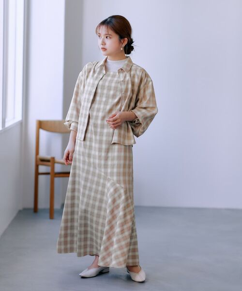 ブラウス シャツ 2wayカシュクールチェックシャツ 「低身長・小柄女性」 レディース ブラウス シャツ 2wayカシュクールチェックシャツ 「低身長