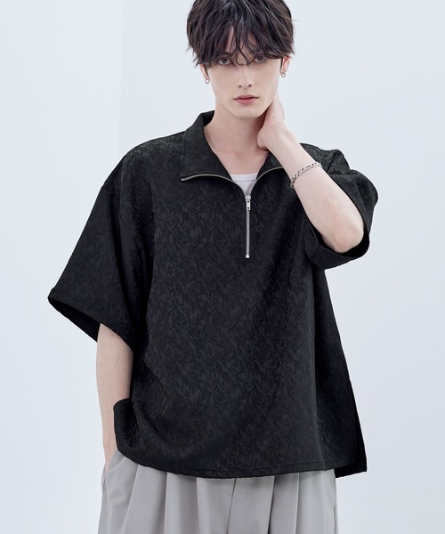 ロッキーモンロー Rocky Monroe ポロシャツ ハーフジップ 半袖