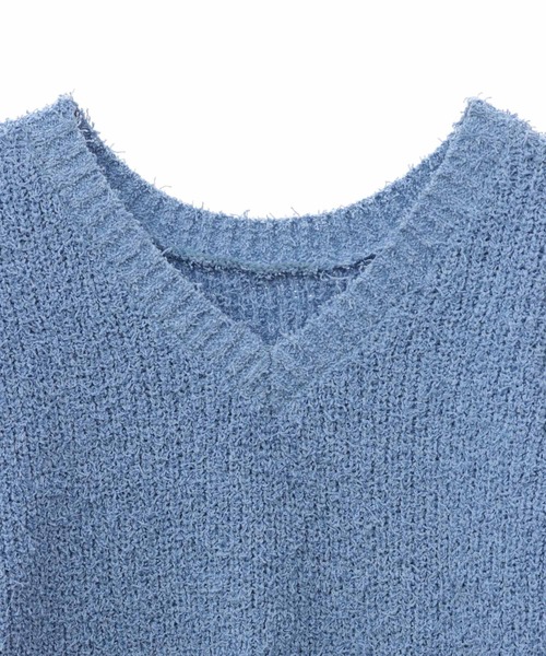 「31 Sons de mode」 Vネックニット 36 オフホワイト レディース_画像2