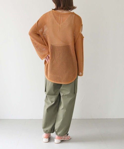 「HER CLOSET」 「SHE MO SHELLY」長袖ニット M カーキ レディース_画像5