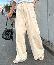 ジーンズ デニム デニムパンツ 「低身長・高身長対応/サイズ展開あり」スタイルアップ柔らかワイドイージーパンツ/デニム/スラックス レディース｜ZOZOTOWN Yahoo!店
