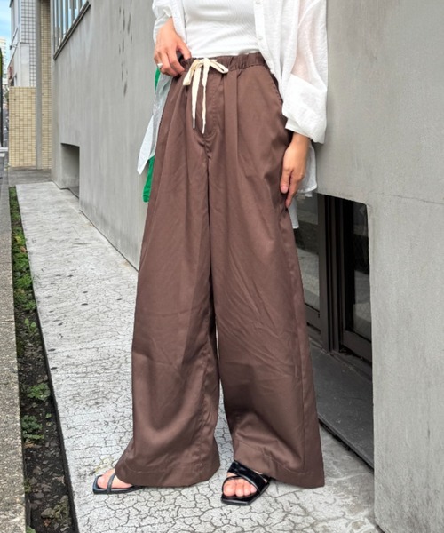 新品⭐︎ チャオパニックティピー　柔らかワイドイージーパンツ　デニムスラックス　M 低身長・高身長対応/サイズ展開あり】スタイルアップ柔らか