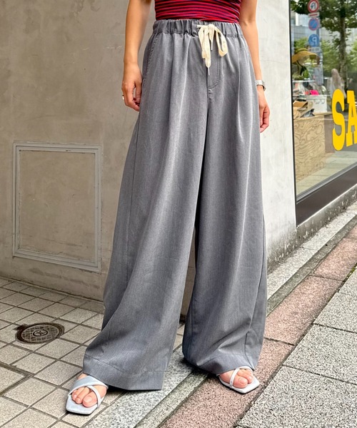 新品⭐︎ チャオパニックティピー　柔らかワイドイージーパンツ　デニムスラックス　M セール】【低身長・高身長対応/サイズ展開あり】【新色追加