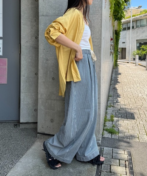 CIAOPANIC TYPY柔らかワイドイージーパンツデニム　サックスブルーxs 低身長・高身長対応/サイズ展開あり】スタイルアップ柔らか