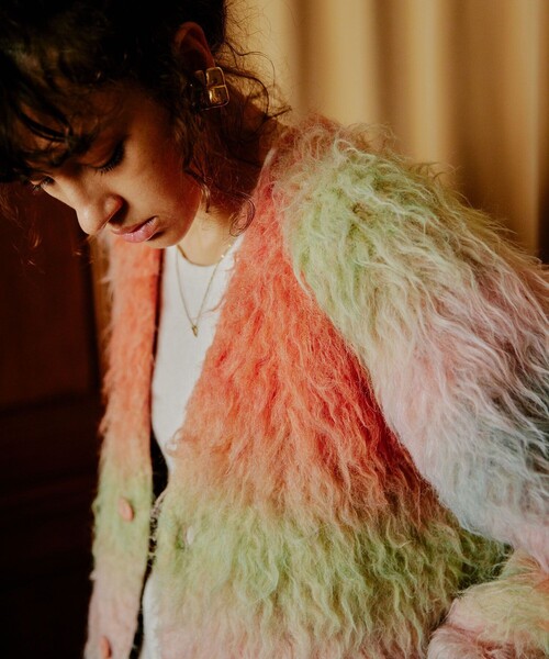 「Freada」 ニットカーディガン ONE SIZE ベージュ レディース_画像2