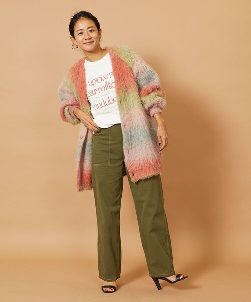 「Freada」 ニットカーディガン ONE SIZE ベージュ レディース_画像6