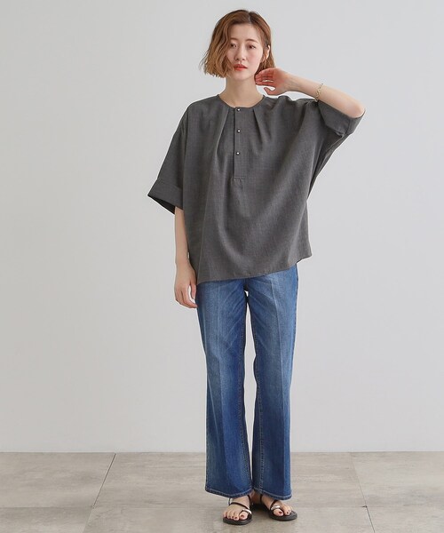 ブラウス シャツ ドルマンタックシャツ レディース grove ブラウス シャツ ドルマンタックシャツ レディース