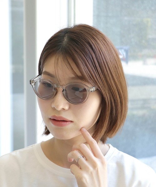 Jines（ジネス） サングラス 変形ボストン型クリアサングラス
