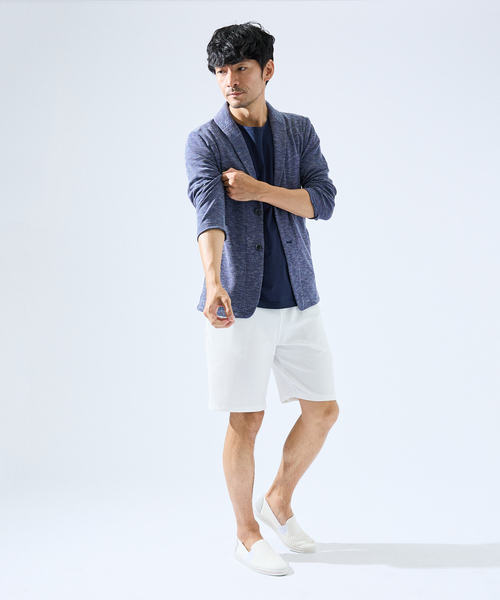 ABAHOUSE GRAY ブルゾン アウター 「サマーニット」バーズアイ