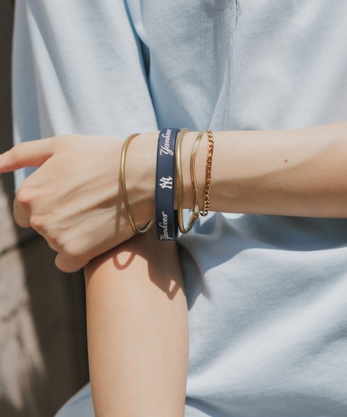 MLB バングル MLB/エムエルビー YANKEES RUBBER BRACELETS