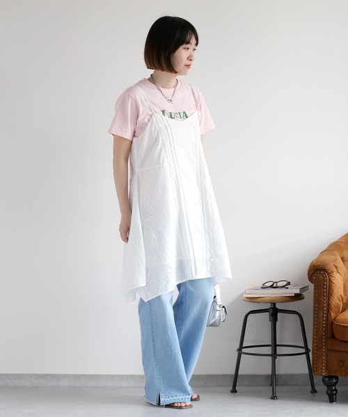 cepo（セポ） ワンピース スカラップ刺繍キャミワンピース : ZOZOTOWN