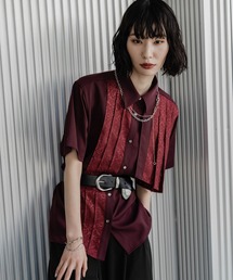 ブラウス シャツ ジャガードアシメプリーツシャツ(HARE) レディース｜ZOZOTOWN Yahoo!店