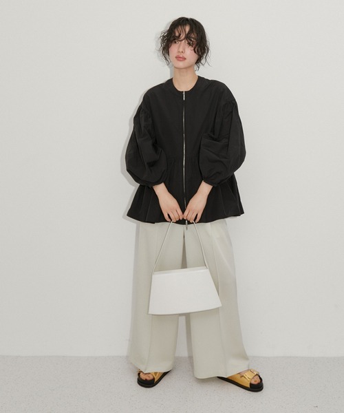 ADAM ET ROPE'（アダムエロペ） 長袖ブラウス FREE サックスブルー