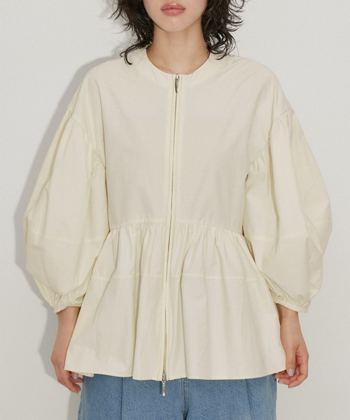 ADAM ET ROPE'（アダムエロペ） 長袖ブラウス FREE サックスブルー