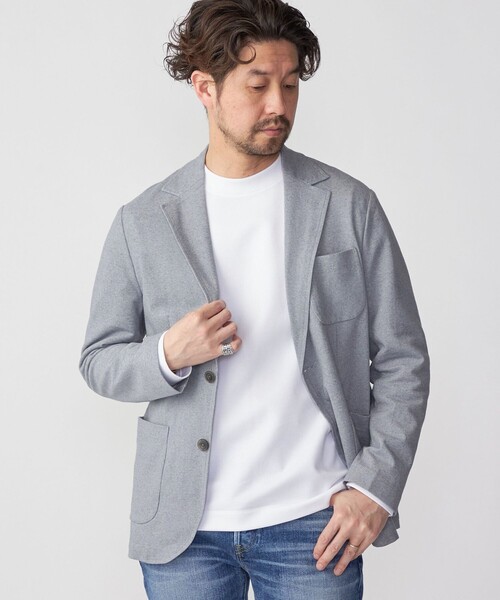 SHIPS グレー テーラードジャケット